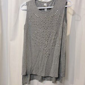 Philosophy grey tank top with silver details Size S